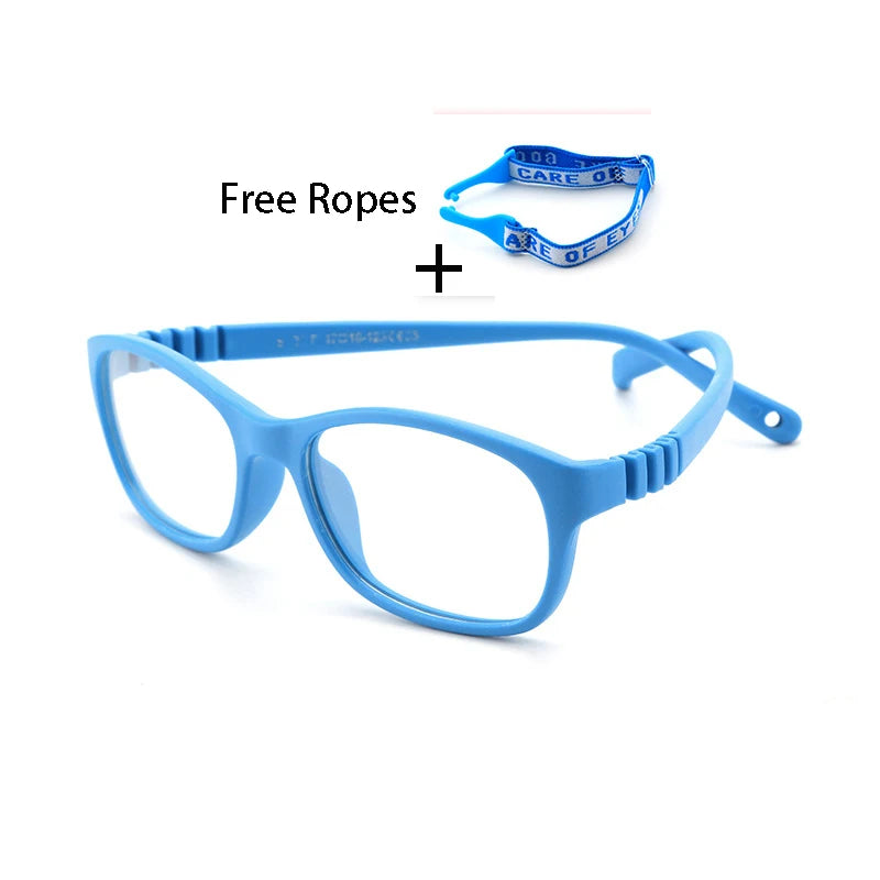 302 New Flexible Silicone Optical Eyeglasses Glasses Frame for Girls Anti Radiation Glasses for Kids Computer Blue Light Glasses
