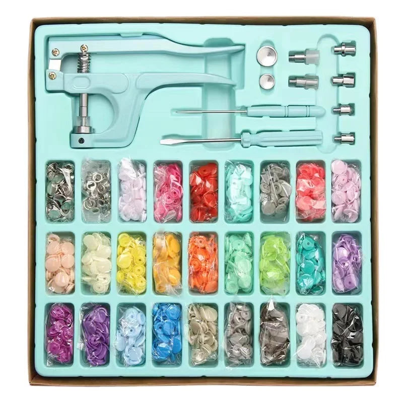 Hand Press Snaps Fastener Kit With Metal and Resin Snaps Grommet Machine Grommets Eyelet Tool Sew-free Button