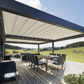 Modern Design Bioclimated Aluminum Pergola Louvers Gazebo Garden Outdoor PVC Material WPC Frame Rainproof Nature Pressure