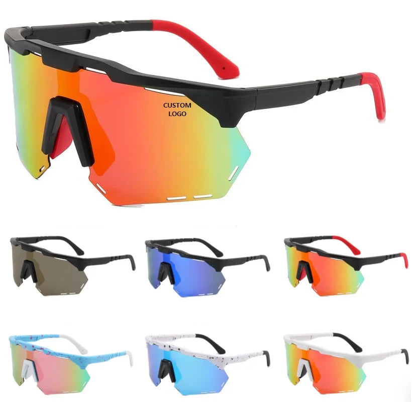 Wholesale Oversize Polarized Cycling Sunglasses with Anti UV Lens Trendy Outdoor Comfortable Bicycle  Sunglasses for Men