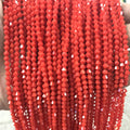 Factory Direct Wholesale 4mm Spacer Pointed Beads Crystal Glass Bicone Loose Beads for DIY Jewelry Making