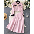 Boutique Wholesale 2026 Spring New High-end Round Neck Suit Jacket High Waisted Slimming Skirt Women's Set