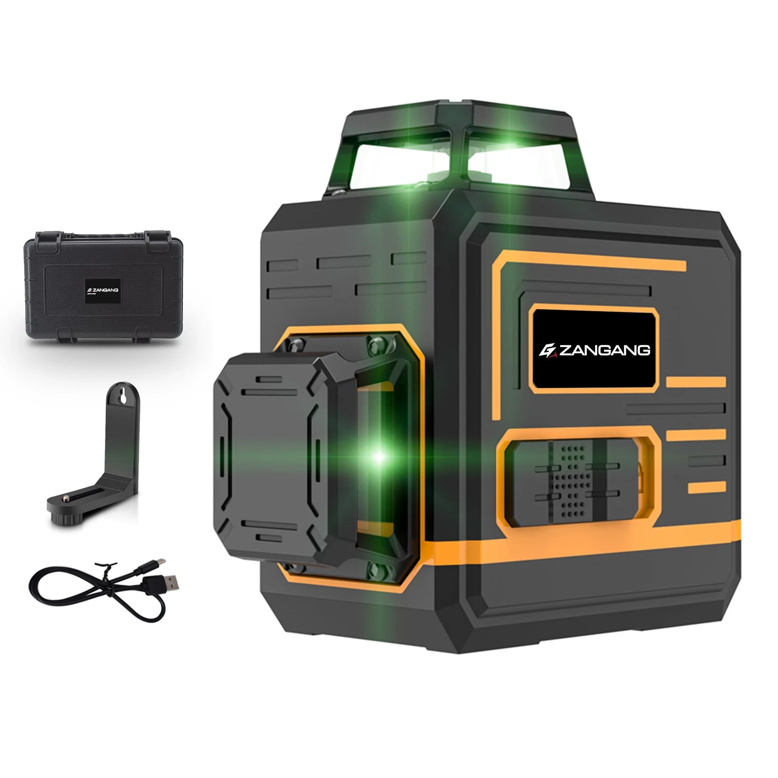 High Quality Small 2D 360 Degree Green Beam 8 Lines Automatic Self-leveling  Rotary Laser Level