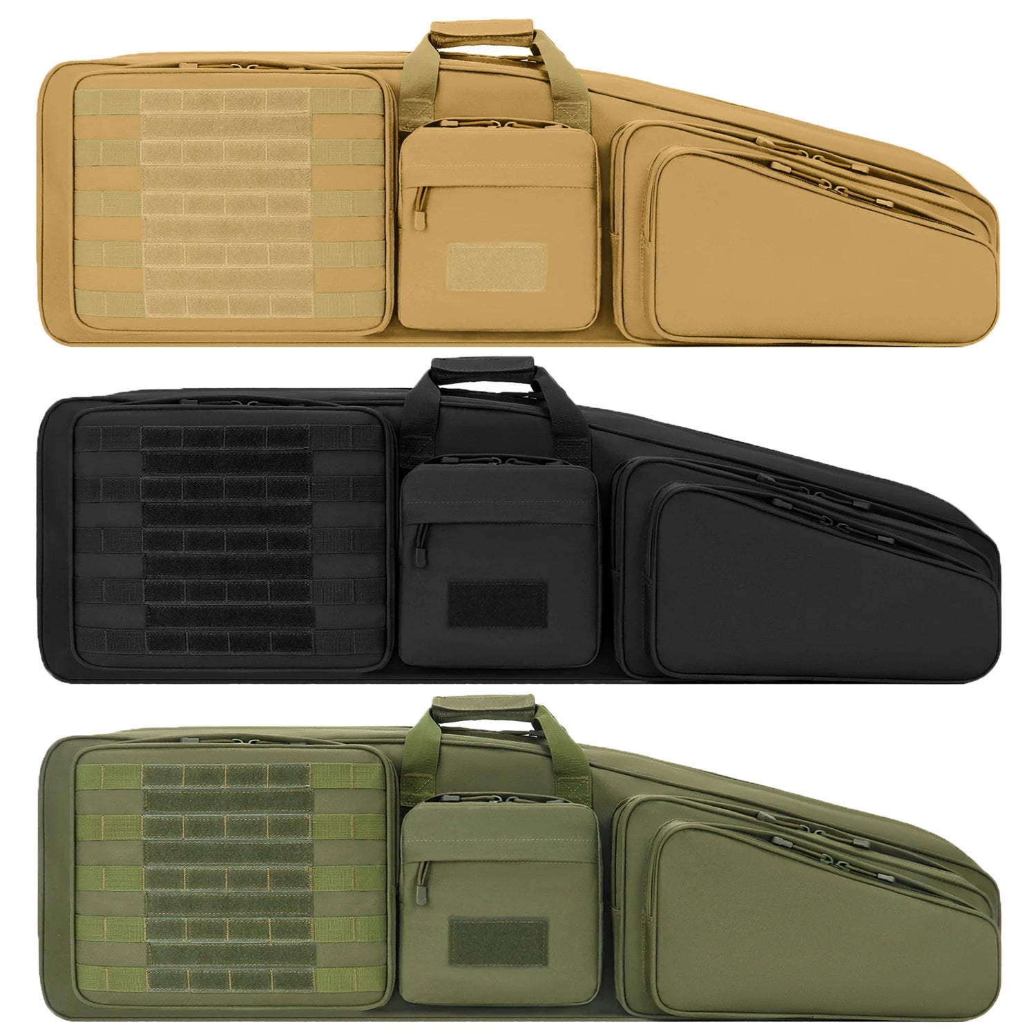 36/42/48/52INCH Tactical Double Long Gun Bag Soft Case Firearm Transportation Case W/Backpack Strap for Range Shooting Hunting