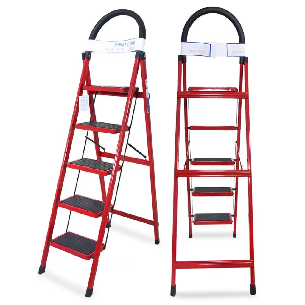 Portable Multifunctional Household Ladder Heavy-duty Steel Ladder Thickened and Foldable Ladder