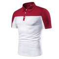 Men's Summer Short Sleeved Polo T-shirt Color Block Pullover European Top T-shirt Factory Price