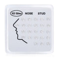 Gaby Heart Shape 925  Sterling Silver Nose Ring  3mm Cz Nose Stud Box of 925 Silver Nose Stud Ring   Body Piercing Jewelry