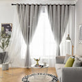 Ins Hot Double Layer Star Cut Out Curtains Lovely 5 Colors Decor Stars Blackout Curtains for Girls Bedroom