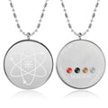 Unisex Custom Logo Quantum Scalar Energy Pendant Natural Stone Stainless Steel Peony with Gold Plating for Gift