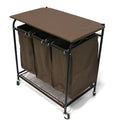 Household Fiberglass Laundry Basket With Wheels Cart Foldable Copper Wire 3tier Metal Laundry Basket With Wheels