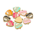 Enamel Heart Mini Pendant and Evileye Charms Bracelets Necklaces DIY Jewelry Findings Handcrafts Accessories