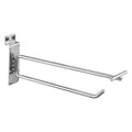 Metal Slatwall Display Hanging Hook Shop Silver Gridwall Hook Heavy Duty Slatwall Double Metal Hook