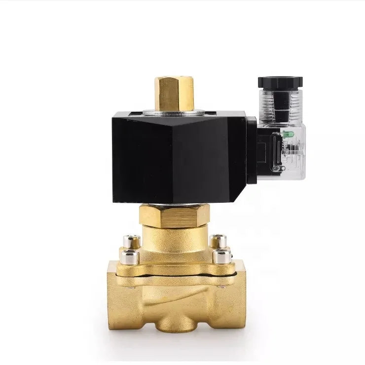 2W Normal Open Series 2/2 Ways 3/8 Inch Dc24v Brass Pilot Operated Normal Open High Temperature Air Control Solenoid Valve