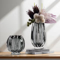Luxury Petal Luster Vase Modern Desktop Hydroponic Flower Vase Set Glass Flower Vase