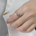 Fenny 18K Gold Plated Fast Delivary 2pcs/set Light Luxury Zirconai Ring Tarnish Free Stainless Steel Wholesale Jewelry