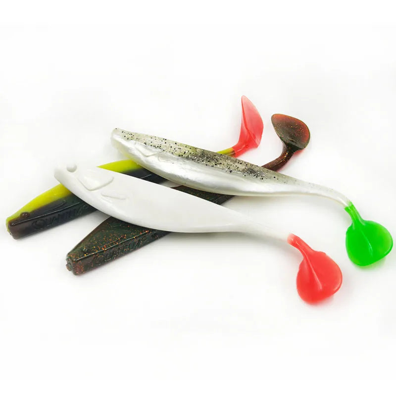 Alpha Hot Sale Shiny Colorful Soft Lure 18cm 32g Soft Lure PVC Material Tail Wobblers Fishing Soft Lure