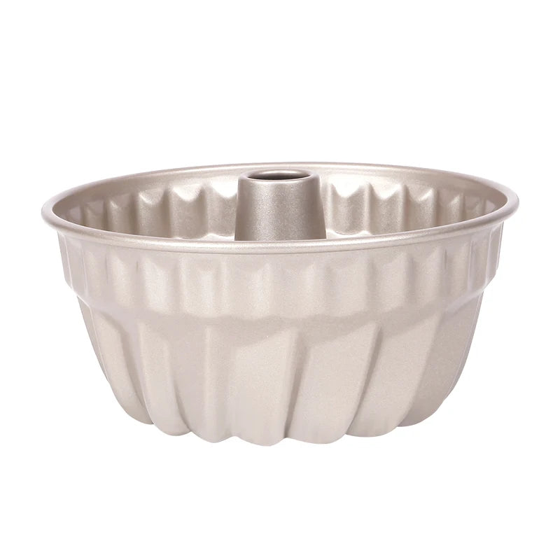 For Bakeware for Gold 0.6mm Thick Carbon Steel Non-Stick PFOA Free Eco-Friendly Vortex-Shaped 7-Inch Cake Mould