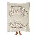 CEG New Design Soft Dog Cartoon Animal Pattern Polyester Knitted Throw Microfiber Blanket Winter Home
