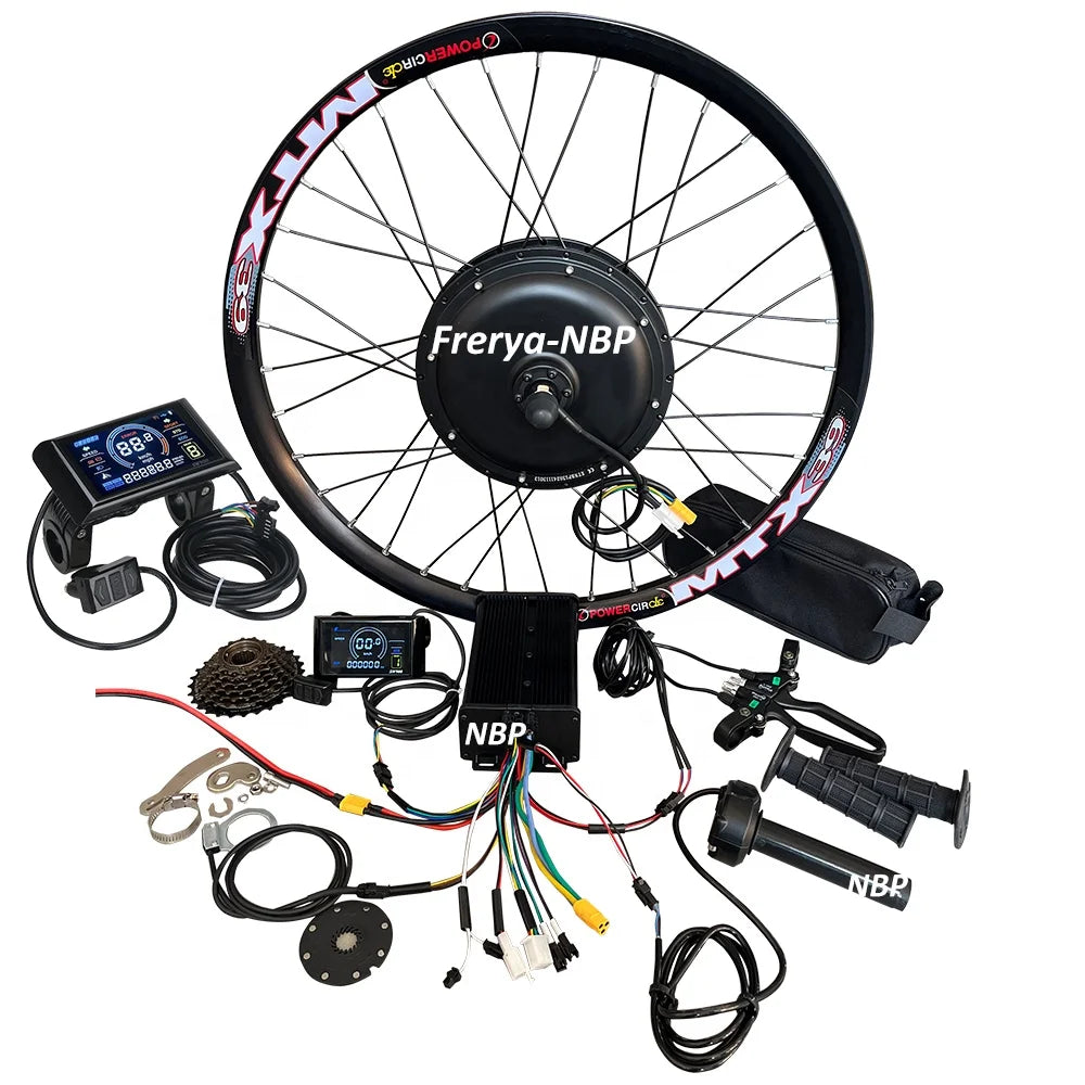 High Quality MTX 52/60/72V 2000W 45A Sine Wave SW900 Colorful UKC1+ Electric Bicycle Rear Hub Motor Conversion Kits 26"27.5"29" MegaBDM