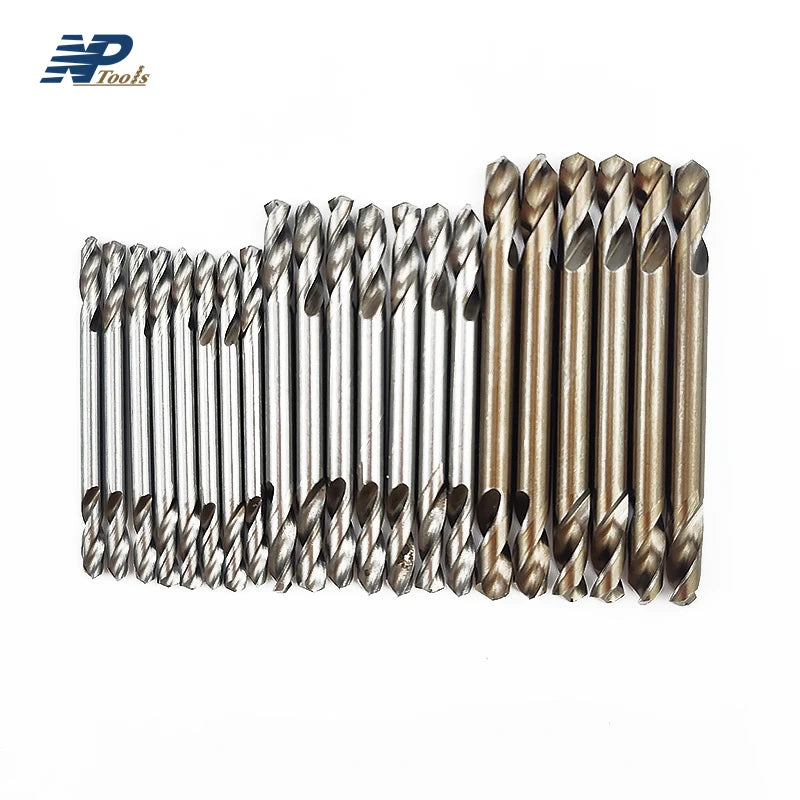 Naipu M35 Co5% Inch Size High Speed Steel Double Ended Drill Bit 135 Degree Split Point for Metal Stainless Steel and Aluminum