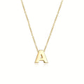 Fine Jewelry S925 Sterling Silver Gold Plated Initial a Letter Pendant Necklace
