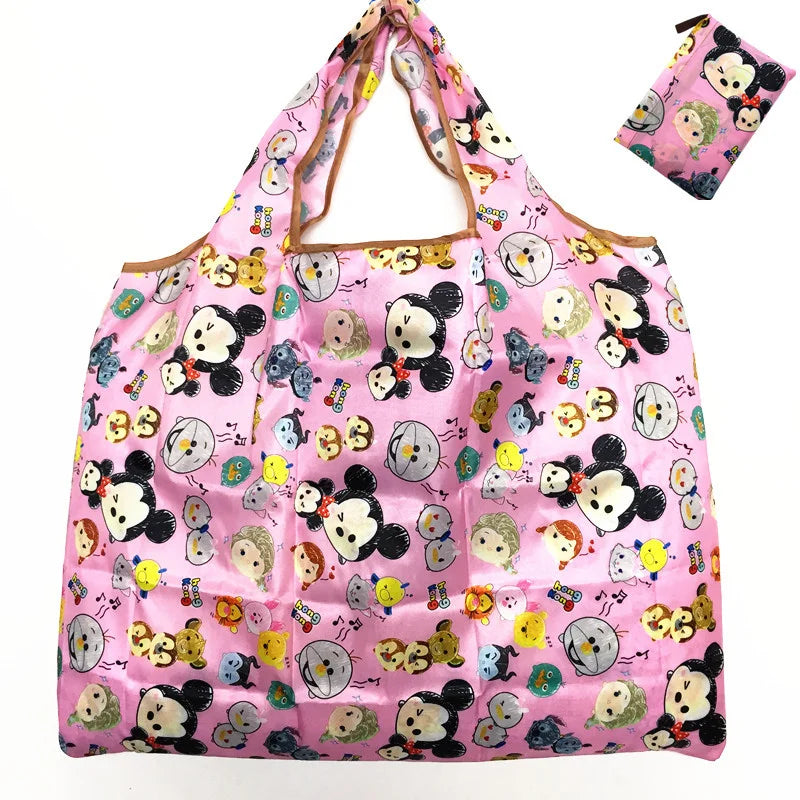Wholesale Custom Logo Printed Reusable Sac Fourretout En Nylon Grocery Shopping Tote Bag Gift Bag