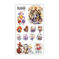 Anime Lolita Genshin Impact Tattoo Sticker Waterproof Temporary for Kids Face Tattoo Stickers