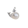 P825 10-13mm DIY Natural  Freshwater Pearl Charm Pendant Necklace Accessory 925 Sterling Silver Jewelry for Women Without Chain