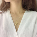 Unique Design Sterling Silver Ladder Necklace Jewelry Trendy 925 Necklaces
