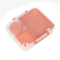 Bpafree Multiple Sectiion Plastic 3 Container Food clear Lunch Box with Handle