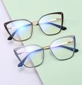 Custom Designer Fashion Metal Cat Eye Anti Blue Light Optical Eyeglasses Frames
