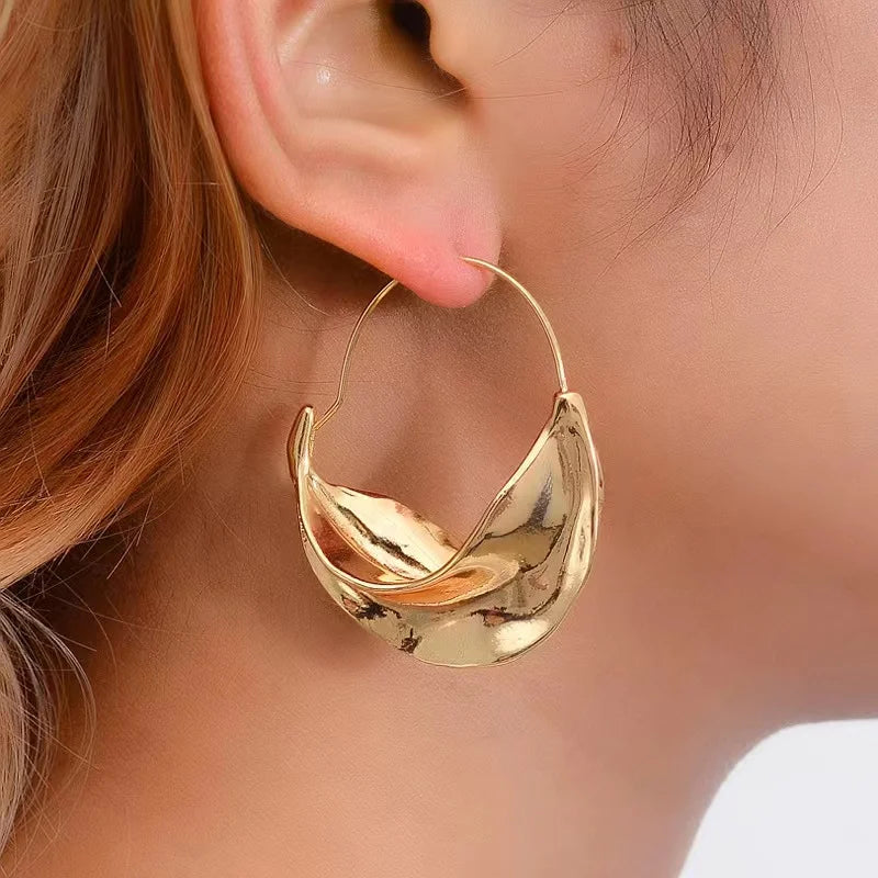New Arrival European and American Exaggerated Geometric Earrings Alloy Fashion Jewelry Girls Earrings Simple Unique