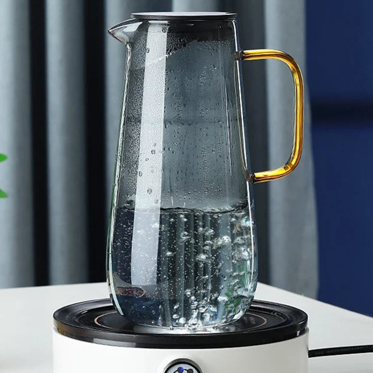 Colored Heat-Resistant Borosilicate Glass Jug and Pitcher Set 1600ml Capacity Eco-Friendly Modern Design for Fridge Use