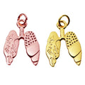 Zinc Alloy Custom Printed Jewelry Tags Gold Plated Fitting Embossed logo Charms Pendant for Braided Rope