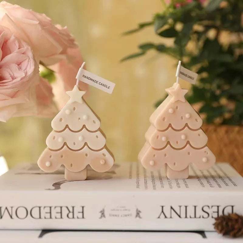 Creative Christmas Tree Romantic Atmosphere Decoration Smokeless Cute Natural Soybean Wax Scented Candles