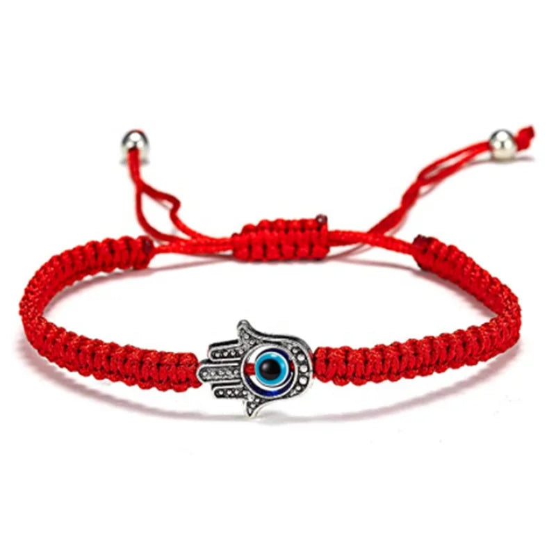 Macrame Kabbalah String Braided Hamsa Hand Evil Eye Charm Bracelet Fashion Bracelets