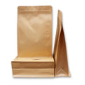 Eco Friendly in Stock Wholesale Food Grade 8 Side Seal Stand up Kraft Coffee Stand up Pouch With Zip Lock