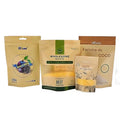 Wholesale Ziplock Zip Lock Print Custom Stand up Food Packaging Bag Kraft Paper Pouch With Window MegaBDM