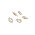 Colorfast 14k Gold-plated Inlaid Zircon Pendant Clasp Connection Clasp for DIY Necklace Bracelet Making