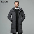 PASUXI Custom Designed Men's Winter Jacket Long Woolen Cotton Outerwear with Hood Zip-up down Jacket New Condition