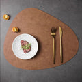 Tabletex New Fashion Customized Logo Hot Resistant Placemats PU Leather Non-slip Washable Place Mat Table Mats for Dinning