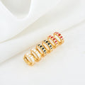 Wholesale 14K Gold Plated Round Enamel Huggie Hoop Earring for Women's Jewelry Earrings