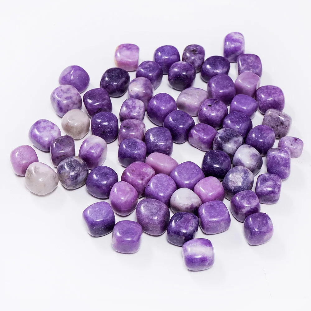 Wholesale Natural Stone Polished Lilac Lepidolite Tumbled Stones Quartz Crystal Decor