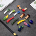 Novelty Ceramic Vegetable Shape Chopstick Holder Porcelain Tableware Decorative Chopstick Rest Stand