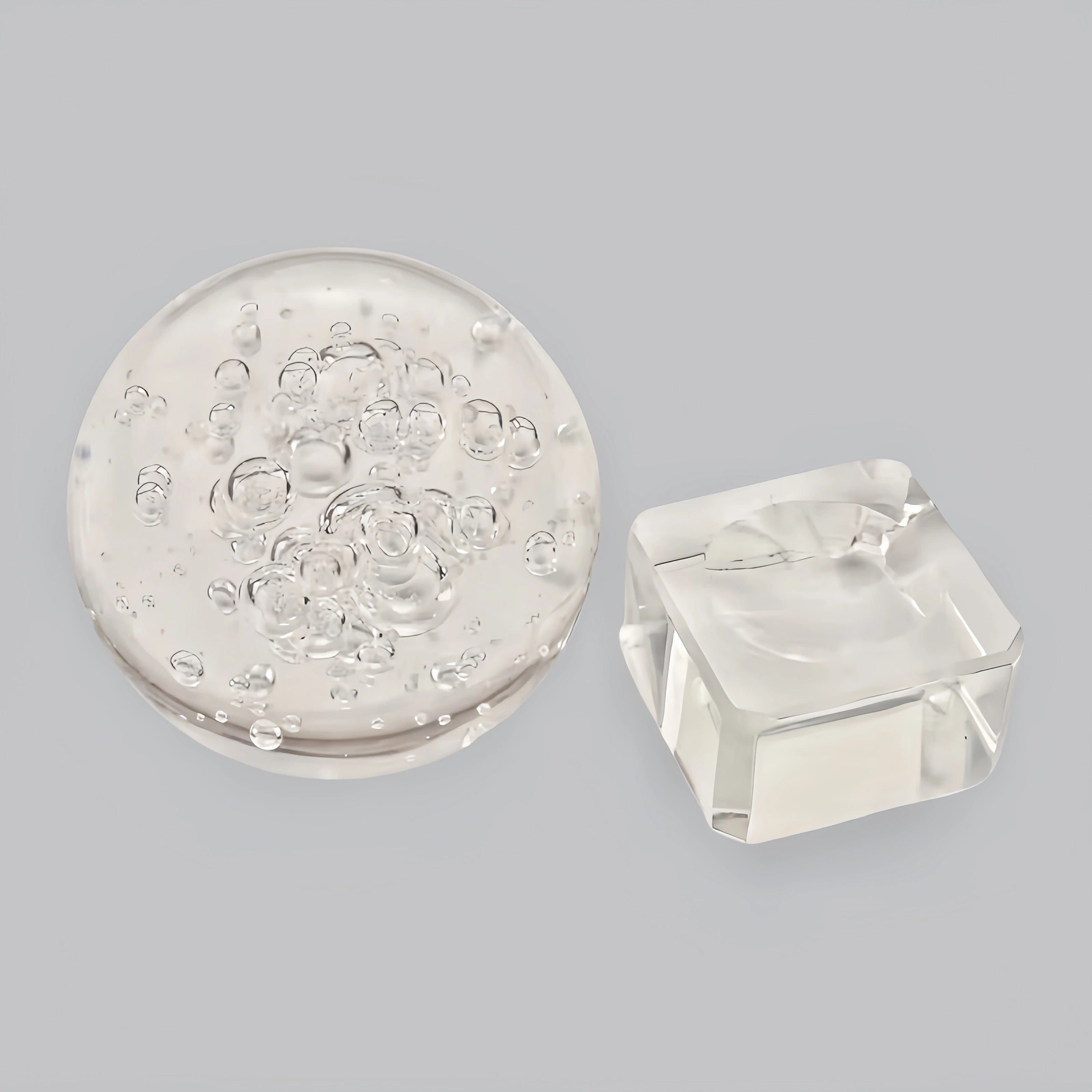 Clear Crystal Glass Bubble Ball with Base air Bubble Crystal Ball 50-100mm Glass Balls