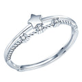 925 Sterling Silver Zirconia Ring Rhodium Plated Tarnish-Free and Waterproof for Wedding Party or Engagement Proposal