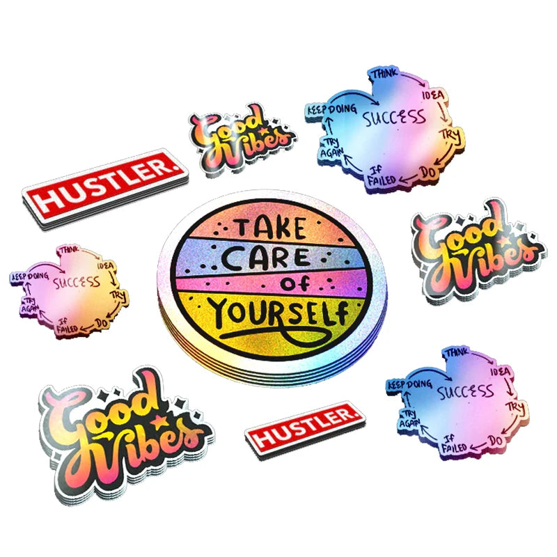 Custom Waterproof Sticker Vinyl PVC Die Cut Sticker Logo Label Customised UV Print Sticker