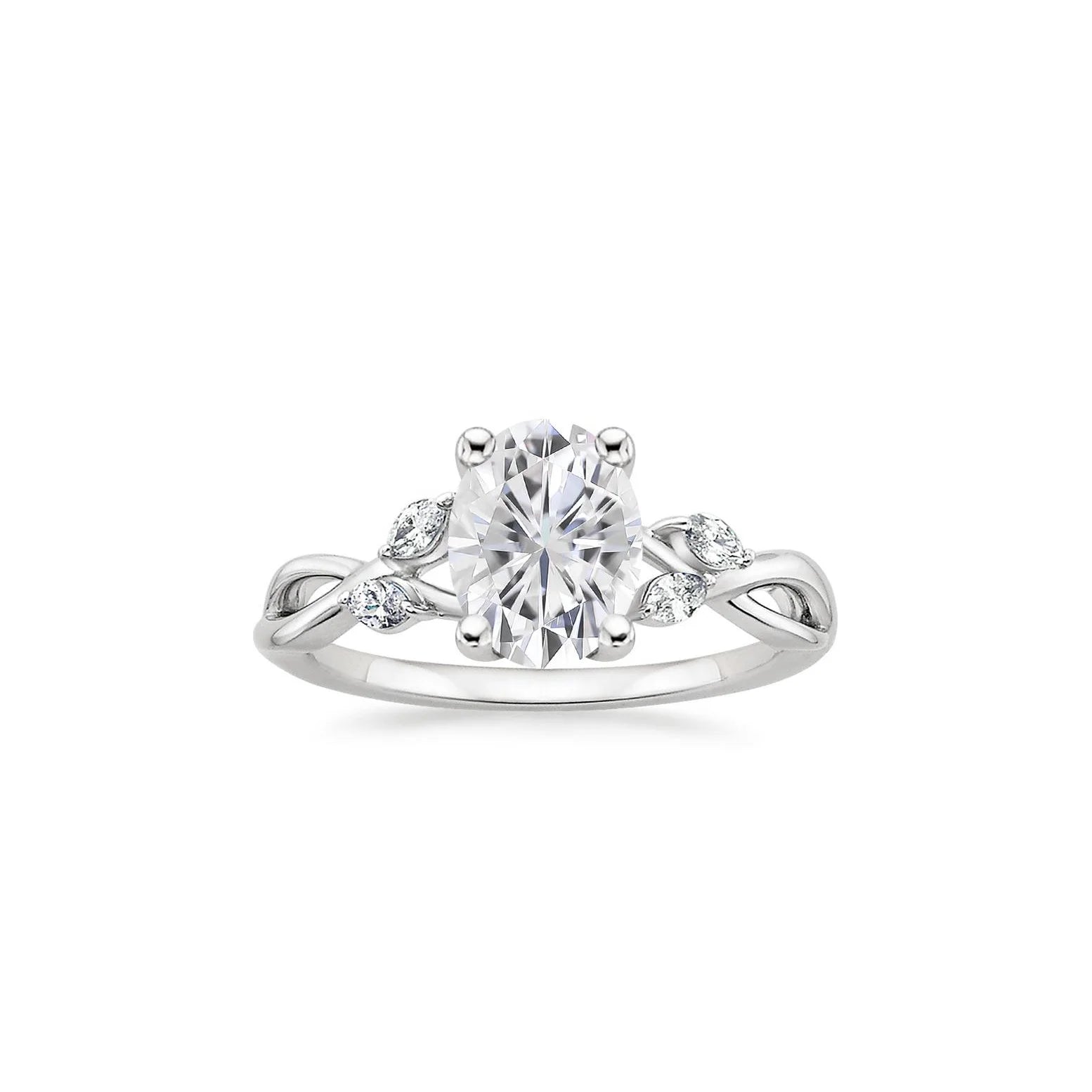 18k Solid Gold Jewelry Four Claw Set DEF Color Cushion Engagement Moissanite Ring