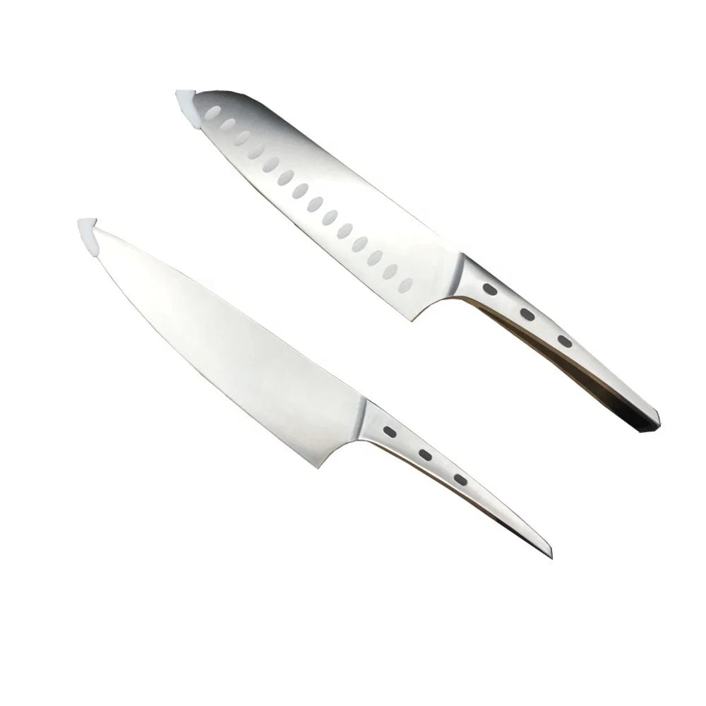 High Carbon Steel Kitchen Knife Set 8-Inch Chef Knife 7-Inch Santoku Knife 430 ABC Stainless Steel Handle New Popular for Food