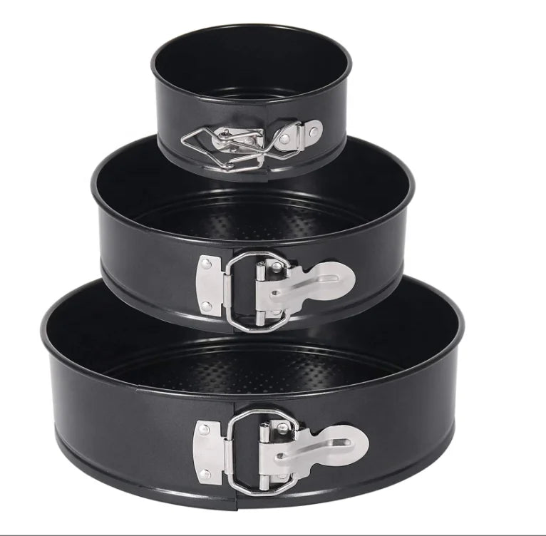 Springform Pan Set of 3 Non-stick Cheesecake Pan 4-10 Inches Stainless Steel Cake Pan Round Carbon Steel Nonstick Big Discount